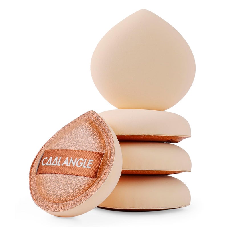 COOL-ANGLE 5Pcs Brown Makeup Sponge For Foundation Concealer And Powder, Latex Free Blender Sponge For Natural And Easy Makeup Soft Long-lasting And Beginner-friendly, Medium - Image 1